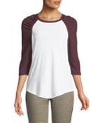Elio Shirred Raglan-sleeve Tee