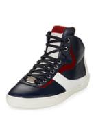 Eroy Leather High-top Sneaker, Dark Navy