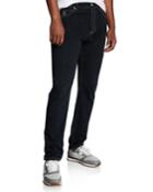 Men's Topstitched Leisure-fit Denim Pants