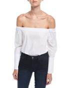 Off-the-shoulder Cotton Bodysuit