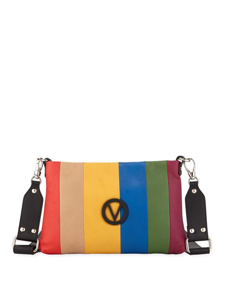 Vanille Rainbow Striped Leather