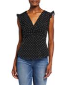 Sleeveless Birdseye Dot Top