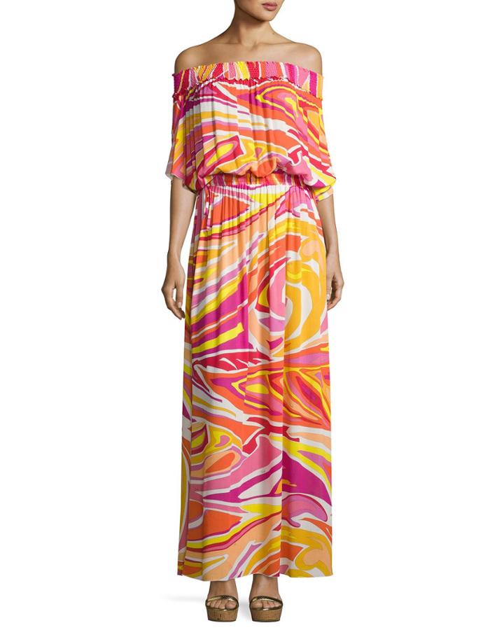 Lance Printed Off-the-shoulder