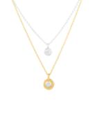 Delicate Pave Two-tone Two-layer Diamond Necklace