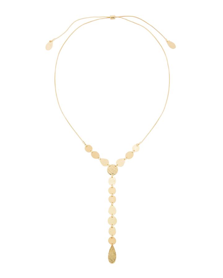 Ombre Glitter Disc Y-necklace