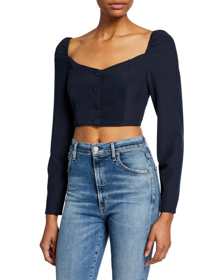 Curveball Long-sleeve Crop Top