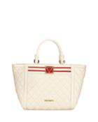 Quilted Faux-leather Top Handle Bag
