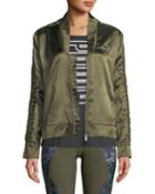 Satin Lux T7 Jacket, Green