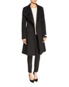 Wool-blend O-ring Long-sleeve Coat