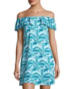 Off-the-shoulder Ruffle Spa Dress With Pockets