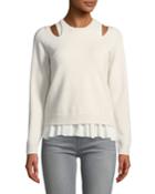 Stretch-wool Layered Cutout