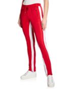 Striped Zip-detail Track Pants