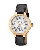 40mm Astor Diamond Leather Watch, Black