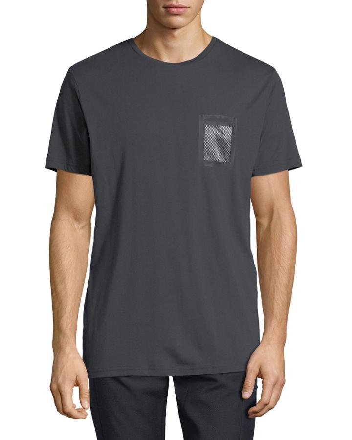 Men's Crewneck Mesh-pocket T-shirt