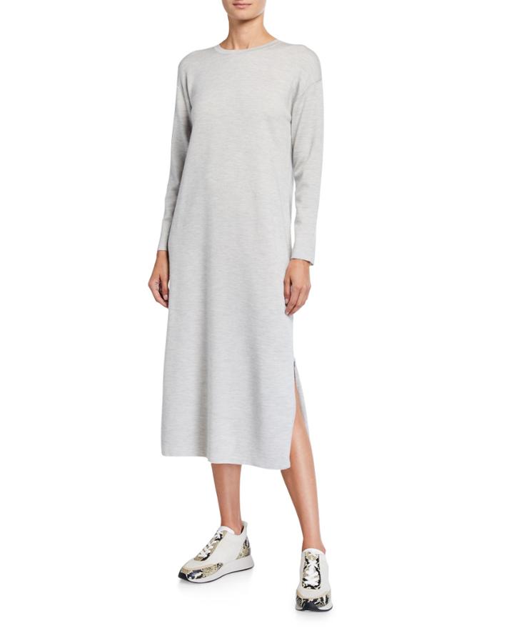 Cashmere/silk Zip-hem Dress