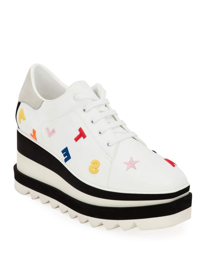Elyse Embroidered Lace-up
