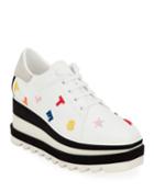 Elyse Embroidered Lace-up