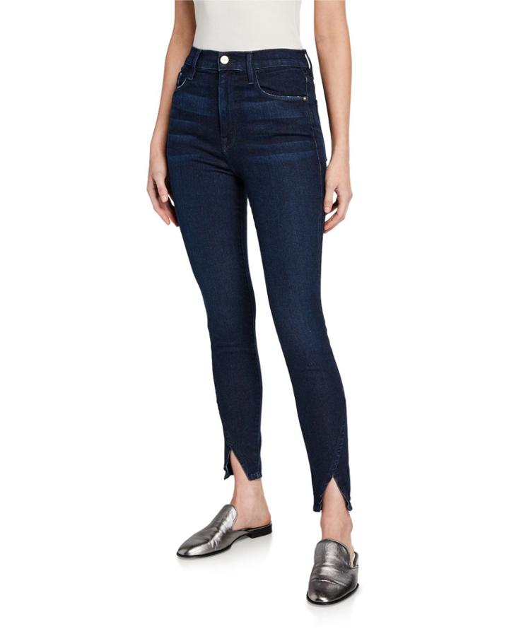 Ali High-rise Skinny Jeans With Asymmetric Cuffs
