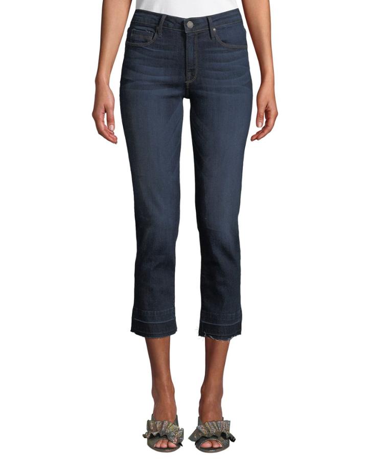 Released-hem Cropped Straight-leg Jeans