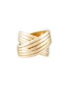 18k Wide Crossover X Ring,