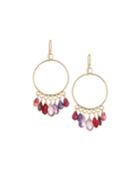 Ruby-mix Hoop Shaker Earrings