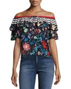 Bailey Floral Off-the-shoulder Top,