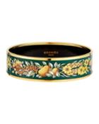 Estate Flower Bangle, Green