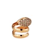18k Rose Gold Diamond Snake Ring,