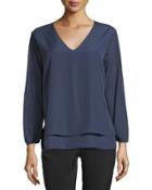 La Noche Mixed Long-sleeve Top
