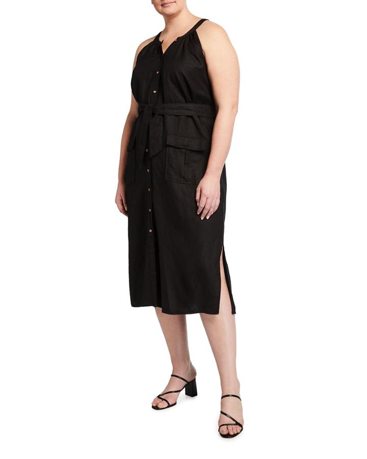 Plus Size Linen Sleeveless