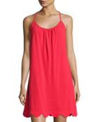 Sea Breeze Scalloped-hem A-line Dress