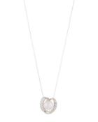 14k White Gold Diamond & Kasumiga Pearl Pendant Necklace