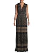 V-neck Multi-lace Sleeveless