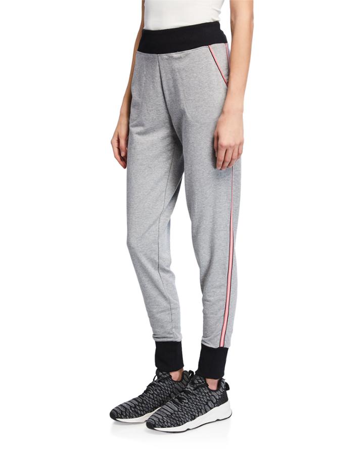 Striped Trim Joggers W/ Pockets