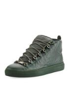 Crinkled Leather High-top