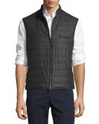 Wool Quilted Chanel Vest, Gray