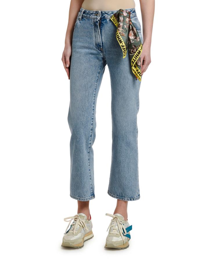 Cropped Straight-leg Jeans