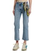 Cropped Straight-leg Jeans