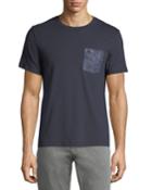 Men's Short-sleeve Floral-pocket T-shirt