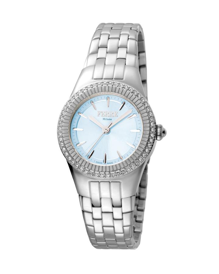 Women's 30mm Stainless Steel 3-hand Glitz Watch With Bracelet,