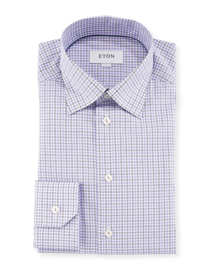 Men's Plaid Cotton Dress