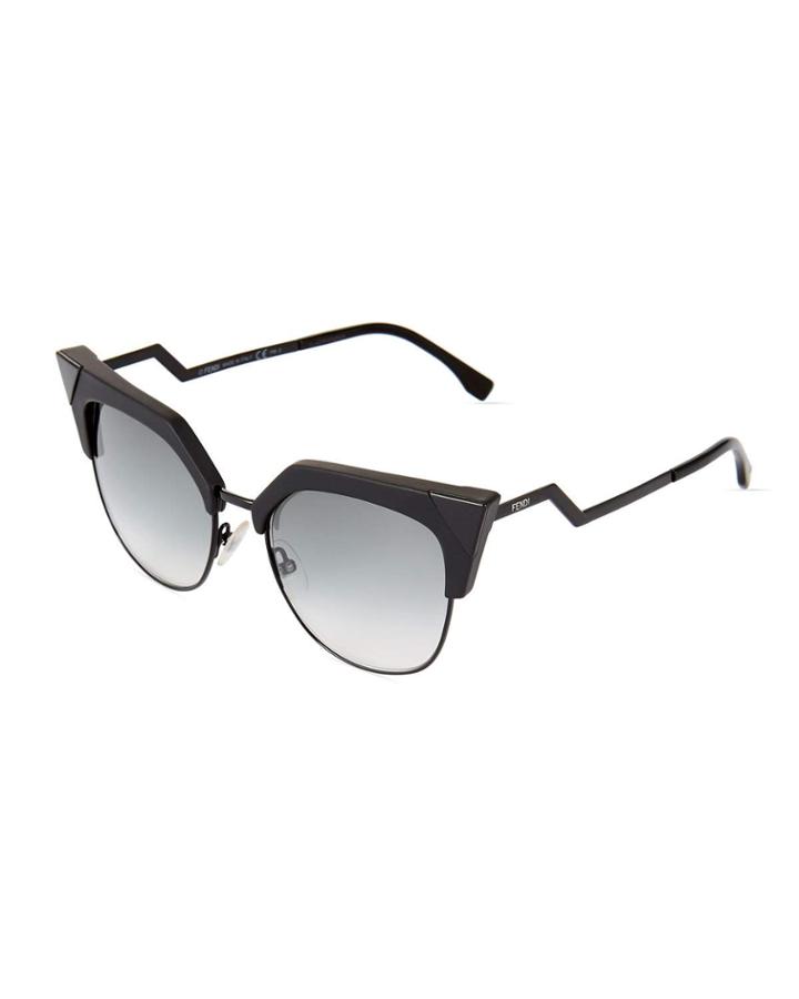 Cat-eyed Acetate/metal Brow-line