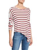 Bleecker Striped Top With Lace Shoulder Detail