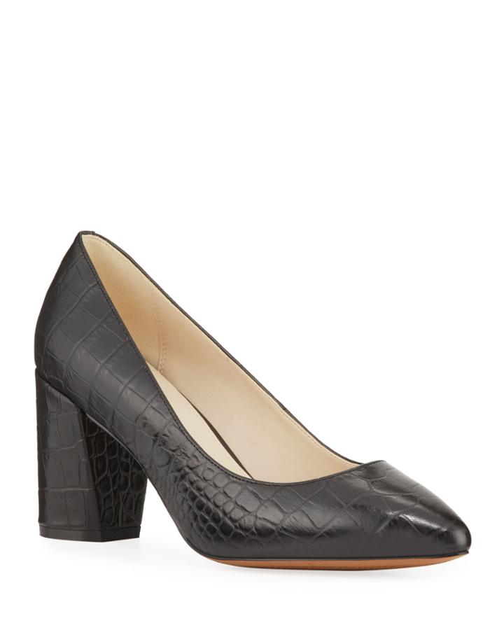 Karena Mock-croc Pumps