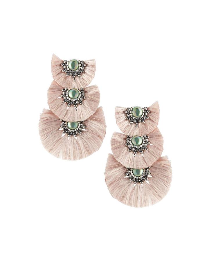 Three-tier Tassel Drop Earrings
