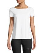 Short-sleeve Pullover Top, White