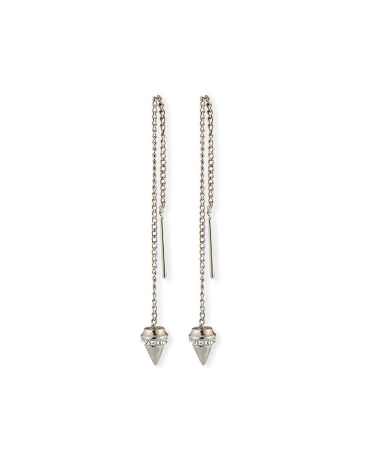 Mio Thread-through Chain Earrings