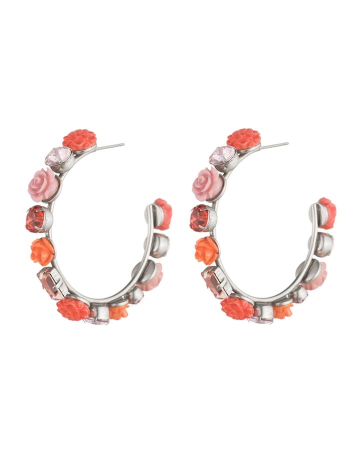 Wonder Flower Hoop Earrings