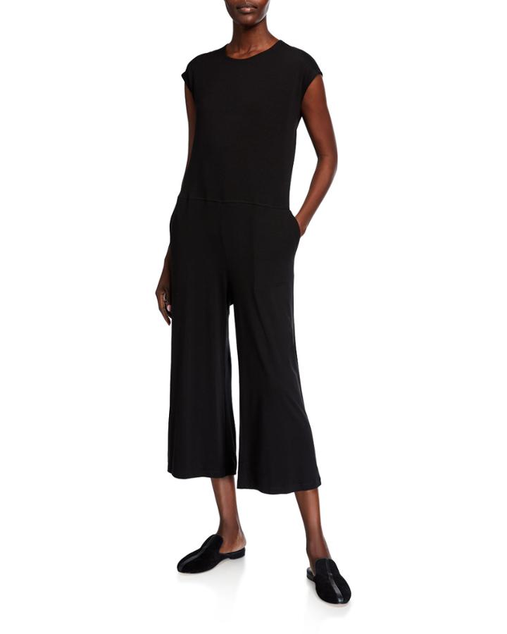 Wide Leg Jersey Jumpsuit