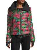 Vonne Floral-print Quilted Puffer Jacket